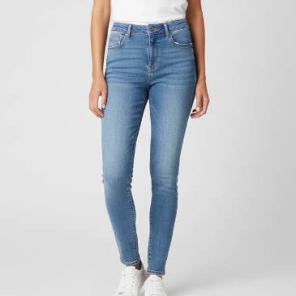 Everlane High-Waisted Skinny Jeans – Size 30 Regular – Blue Stretch Denim